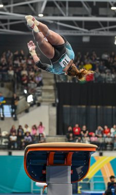 Santiago, Şili, 23 Ekim 2023, Yeşim Barbosa (BRA) 2023 Pan Amerikan Oyunları 'nda kadın Sanatçı