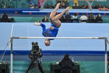 Santiago, Şili, 23 Ekim 2023, Kayla Dicello (ABD) 2023 Pan Amerikan Oyunları 'nda kadın Sanatçı