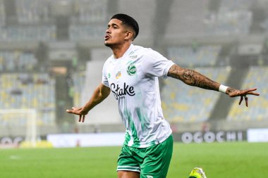 Rio, Brezilya - Ağustos 07 2024: Lucas Barbosa Brezilya Kupası 'nda Fluminense x Juventude arasında oynanan maçta Maracana Stadyumu' nda 16.