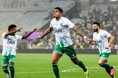 Rio, Brezilya - Ağustos 07 2024: Lucas Barbosa Brezilya Kupası 'nda Fluminense x Juventude arasında oynanan maçta Maracana Stadyumu' nda 16.