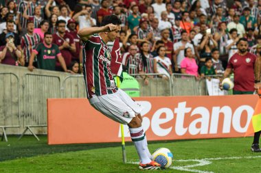 Rio, Brezilya - Ağustos 07 2024: Fluminense x Juventude ile Brezilya Kupası arasındaki maçta PH Ganso oyuncusu, Maracana Stadyumu 'nda 16.