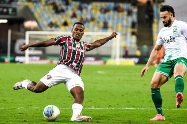 Rio, Brezilya - Ağustos 07 2024: Fluminense x Juventude ile Brezilya Kupası arasında oynanan maçta Jhon Arias, Maracana Stadyumu 'nda 16.