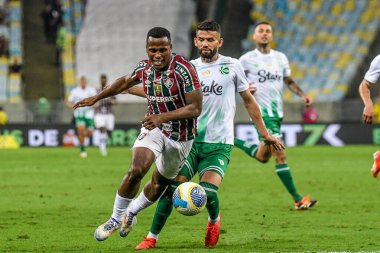Rio, Brezilya - Ağustos 07 2024: Fluminense x Juventude ile Brezilya Kupası arasında oynanan maçta Jhon Arias, Maracana Stadyumu 'nda 16.