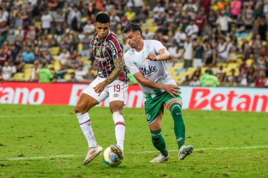 Rio, Brezilya - Ağustos 07 2024: Kaua Elias Brezilya Kupası Fluminense x Juventude ile Maracana Stadyumu 'nda oynanan maçta 16.