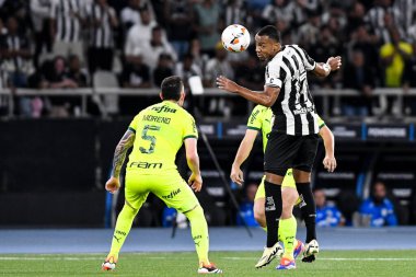 Rio, Brezilya - 14 Ağustos 2024, Marlon Freitas Botafogo (BRA) - Palmeiras (BRA) maçı sırasında Nilton Santos Stadyumu 'nda Libertadores Şampiyonası