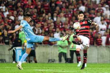 Rio, Brezilya - 15 Ağustos 2024, Erick Pulgar, Flamengo (BRA) - Bolivar (BOL) maçı sırasında Maracana Stadyumu 'nda Libertadores Kupası