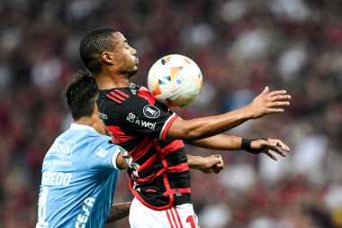 Rio, Brezilya - 15 Ağustos 2024, De La Cruz, Flamengo (BRA) - Bolivar (BOL) maçı sırasında Maracana Stadyumu 'nda Libertadores Kupası