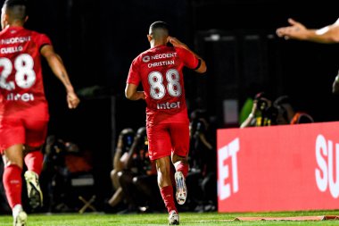 Rio, Brezilya - 29 Ağustos 2024: Brezilya Kupası 'nda Vasco x Athletico-PR arasındaki maçta Hristiyan oyuncu, Sao Januario Stadyumu' nda çeyrek final maçı