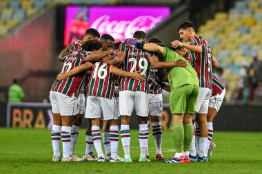 Rio, Brezilya - Eylül 01, 2024: Brezilya Şampiyonası 'nda Fluminense ile Sao Paulo arasındaki maçta takım oyuncusu, Maracana Stadyumu' nda 25.