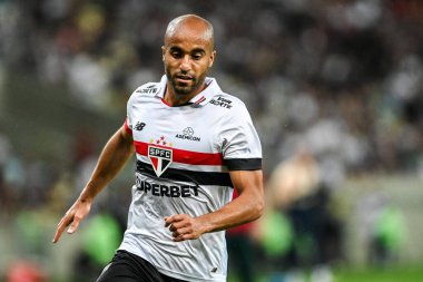 Rio, Brezilya - Eylül 01, 2024: Lucas Moura Fluminense ile Sao Paulo arasındaki maçta Brezilya Şampiyonası, Maracana Stadyumu 'nda 25.