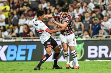 Rio, Brezilya - Eylül 01, 2024: Fluminense ile Sao Paulo arasındaki maçta Maracana Stadyumu 'nda 25.