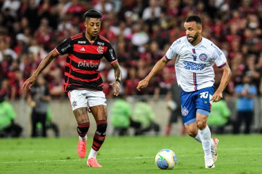 Rio, Brezilya - 12 Eylül 2024: Brezilya Kupası 'nda Flamengo x Bahia ile oynanan karşılaşmada Caio Alexandre, Maracana Stadyumu' nda çeyrek finale yükseldi.