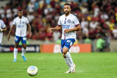 Rio, Brezilya - 12 Eylül 2024: Brezilya Kupası 'nda Flamengo x Bahia ile oynanan karşılaşmada Caio Alexandre, Maracana Stadyumu' nda çeyrek finale yükseldi.