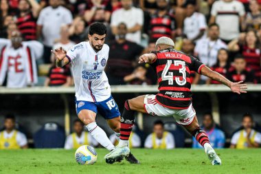 Rio, Brezilya - 12 Eylül 2024: Brezilya Kupası 'nda Flamengo x Bahia ile oynanan çeyrek final maçı, Maracana Stadyumu' nda oynanacak.