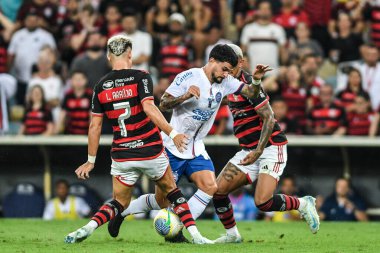 Rio, Brezilya - 12 Eylül 2024: Brezilya Kupası 'nda Flamengo x Bahia ile oynanan çeyrek final maçı, Maracana Stadyumu' nda oynanacak.