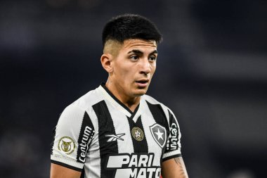 Rio, Brezilya - 14 Eylül 2024: Thiago Almada Brezilya Şampiyonası 'nda Botafogo x Corinthians ile Nilton Santos Stadyumu' nda oynanan 26.