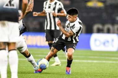 Rio, Brezilya - 14 Eylül 2024: Brezilya Şampiyonası 'nda Botafogo x Corinthians ile Nilton Santos Stadyumu' nda oynanan maçta Savarino oyuncusu