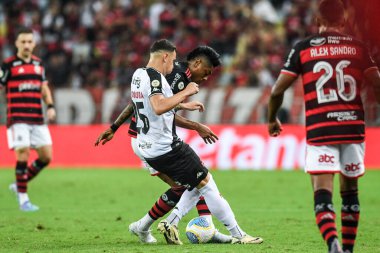 Rio, Brezilya - 15 Eylül 2024: Bruno Henrique, Brezilya Şampiyonası 'nda Flamengo x Vasxco arasında oynanan maçta 26.