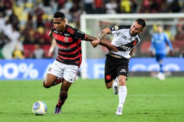 Rio, Brezilya - 15 Eylül 2024: Flamengo x Vasxco ile Brezilya Şampiyonası arasında oynanan maçta Alex Sandro, Maracana Stadyumu 'nda 26.