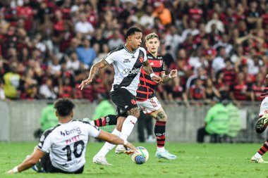 Rio, Brezilya - 15 Eylül 2024: Brezilya Şampiyonası 'nda Flamengo x Vasxco maçı, Maracana Stadyumu' nda 26.