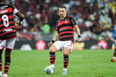 Rio, Brezilya - 15 Eylül 2024: Leo Ortiz, Brezilya Şampiyonası 'nda Flamengo x Vasxco arasında oynanan maçta Maracana Stadyumu' nda 26.