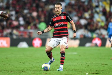 Rio, Brezilya - 15 Eylül 2024: Leo Ortiz, Brezilya Şampiyonası 'nda Flamengo x Vasxco arasında oynanan maçta Maracana Stadyumu' nda 26.