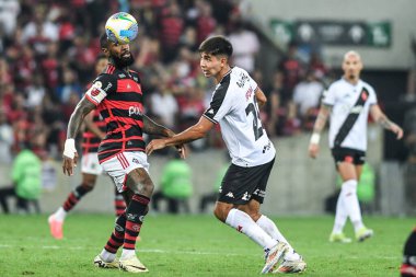 Rio, Brezilya - 15 Eylül 2024: Flamengo x Vasxco arasında Brezilya Şampiyonası 'nda oynanan maçta flamengo x Vasxco, Maracana Stadyumu 26.