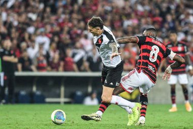 Rio, Brezilya - 15 Eylül 2024: Maracana Stadyumu 'nda düzenlenen Brezilya Şampiyonası' nda Flamengo x Vasxco arasında oynanan maçta Vegetti oyuncusu