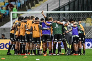 Rio, Brezilya - Eylül 18, 2024, Takım Maracana Stadyumu 'nda Libertadores Kupası' nın çeyrek final maçı olan Fluminense (BRA) - Atletico-MG maçına hazırlanıyor.