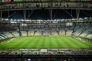 Rio, Brezilya - 18 Eylül 2024, Fluminense (BRA) - Atletico-MG (BRA) maçı, çeyrek final maçı, Libertadores Kupası Maracana Stadyumu 'nda oynanacak.