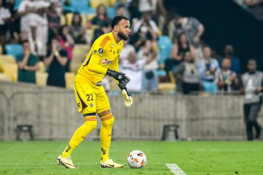 Rio, Brezilya - Eylül 18, 2024, Everson maçı sırasında Fluminense (BRA) - Atletico-MG (BRA), çeyrek final maçı, Libertadores Kupası - Maracana Stadyumu