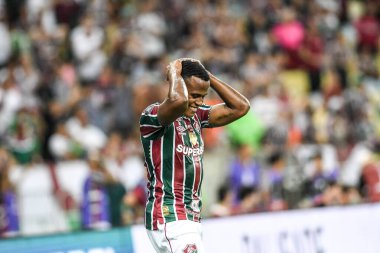 Rio, Brezilya - Eylül 18, 2024, Jhon Arias Fluminense (BRA) - Atletico-MG (BRA) maçı, çeyrek final maçı, Libertadores Kupası Maracana Stadyumu 'nda