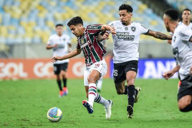 Rio, Brezilya - 21 Eylül 2024: Fluminense ile Botafogo arasındaki maçta Nonato oyuncusu Maracana Stadyumu 'nda oynanan 27.
