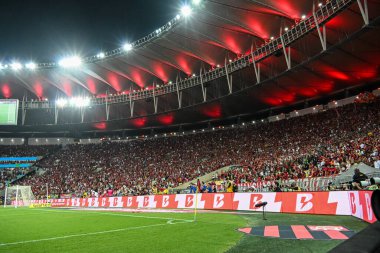 Rio, Brezilya - Ekim 02 2024: Brezilya Kupası 'nda Flamengo x Corinthians maçı, Maracana Stadyumu' nda yarı final turu