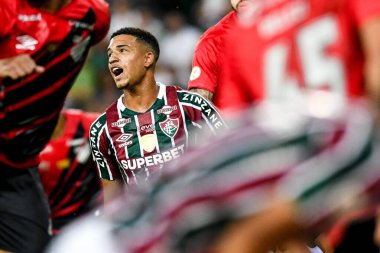 Rio, Brezilya - 22 Ekim 2024: Fluminense x Athletico-PR arasındaki maçta Brezilya Şampiyonası, Maracana Stadyumu 'nda 17. raunt