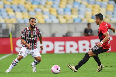 Rio, Brezilya - 22 Ekim 2024: Fluminense x Athletico-PR arasındaki maçta Brezilya Şampiyonası, Maracana Stadyumu 'nda 17. raunt