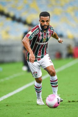 Rio, Brezilya - 22 Ekim 2024: Samuel Xavier Fluminense x Athletico-PR maçında Brezilya Şampiyonası, Maracana Stadyumu 'nda 17. raunt