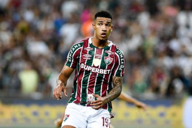 Rio, Brezilya - 22 Ekim 2024: Kaua Elias Fluminense x Athletico-PR arasındaki maçta Brezilya Şampiyonası, Maracana Stadyumu 'nda 17. raunt