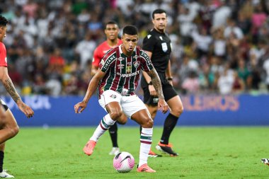 Rio, Brezilya - 22 Ekim 2024: Kaua Elias Fluminense x Athletico-PR arasındaki maçta Brezilya Şampiyonası, Maracana Stadyumu 'nda 17. raunt