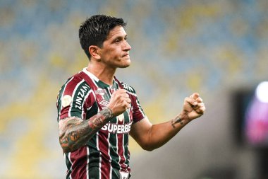 Rio, Brezilya - 22 Ekim 2024: Fluminense x Athletico-PR maçında Brezilya Şampiyonası 17. turunda Maracana Stadyumu 'nda Alman Cano oyuncusu