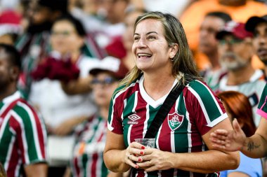 Rio, Brezilya - 22 Ekim 2024: Fluminense x Athletico-PR arasındaki maçta Brezilya Şampiyonası, Maracana Stadyumu 'nda 17. tur