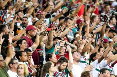 Rio, Brezilya - 22 Ekim 2024: Fluminense x Athletico-PR arasındaki maçta Brezilya Şampiyonası, Maracana Stadyumu 'nda 17. tur