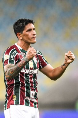 Rio, Brezilya - 22 Ekim 2024: Fluminense x Athletico-PR maçında Brezilya Şampiyonası 17. turunda Maracana Stadyumu 'nda Alman Cano oyuncusu
