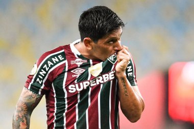 Rio, Brezilya - 22 Ekim 2024: Fluminense x Athletico-PR maçında Brezilya Şampiyonası 17. turunda Maracana Stadyumu 'nda Alman Cano oyuncusu