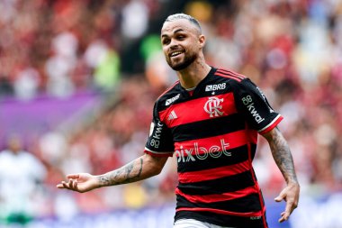 Rio, Brezilya - 26 Ekim 2024: Michael, Brezilya Şampiyonası 'nda Flamengo x Juventude arasında oynanan karşılaşmada 31. Raund Maracana Stadyumu' nda yer aldı.
