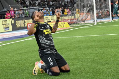 Rio, Brezilya - Kasım 05 2024: Genç Santos oyuncusu Botafogo x Vasco ile Brezilya Şampiyonası arasında Nilton Santos Stadyumu 'nda oynanan 32.