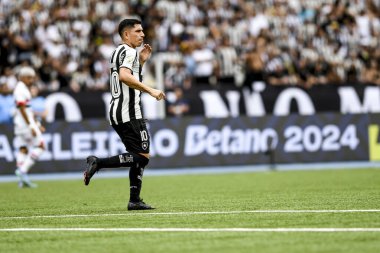 Rio, Brezilya, 8 Aralık 2024 - Brezilya Şampiyonası 'nda Botafogo ile Sao Paulo arasında oynanan maçta Savarino oyuncusu, Nilton Santos Stadyumu' nda 36.