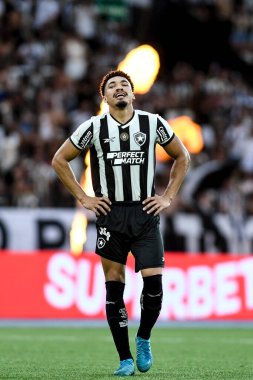 Rio, Brezilya, 8 Aralık 2024 - Brezilya Şampiyonası 'nda Botafogo ile Sao Paulo arasında oynanan maçta Adryelson oyuncusu, Nilton Santos Stadyumu' nda 36.