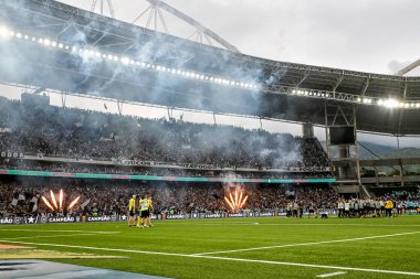 Rio, Brezilya, 8 Aralık 2024 - Brezilya Şampiyonası 'nda Botafogo ile Sao Paulo arasında oynanan maçta Nilton Santos Stadyumu' nda 36.