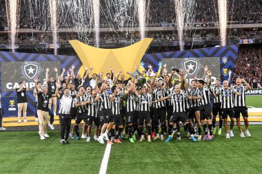 Rio, Brezilya, 8 Aralık 2024 - Oyuncular Brezilya Şampiyonası 'nda Botafogo-Sao Paulo maçında Nilton Santos Stadyumu' nda oynanan 36.